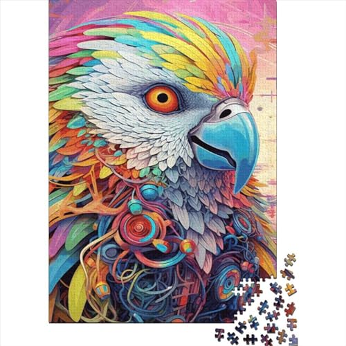 Art Animal Parrot Puzzle 1000-teilige Schwer Puzzle Spielzeug Lernspiel Impossible Herausforderungsspielzeug Für Erwachsene Und Kinder Ab 14 Jahren 1000pcs (38x26cm) von LMYmoney