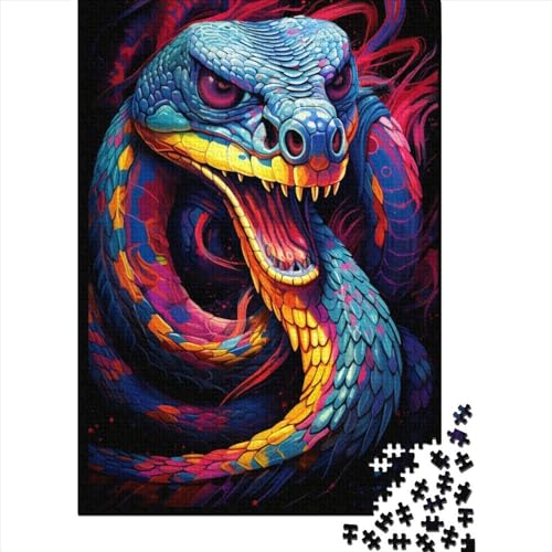 Art Animal Snake Puzzles 1000 Teile Schwer Puzzle Spielzeug Pädagogisches Spiel Impossible Herausforderung Spielzeug Für Erwachsene Und Kinder in Bewährter 1000pcs (38x26cm) von LMYmoney