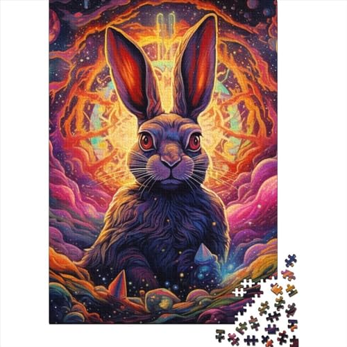 Art Bunny Puzzles 1000 Teile Schwer Puzzle Spielzeug Lernspiel Impossible Herausforderungsspielzeug Für Erwachsene Und Kinder Ab 14 Jahren 1000pcs (38x26cm) von LMYmoney
