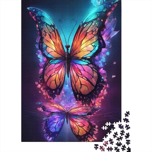 Art Butterfly Puzzle, freundliche Materialien, 100% recycelter Karton, Puzzle für Frauen und Männer, einzigartiges Geschenk, 1000 Teile (75 x 50 cm) von LMYmoney