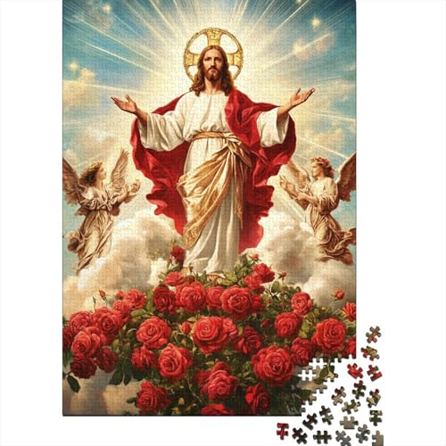 Art Christian Jesus Christliche Geschenke Puzzle Denksportaufgabe 100 Prozent Recycling-Karton Puzzle für Jungen oder Mädchen 38x26cm/1000Teile von LMYmoney