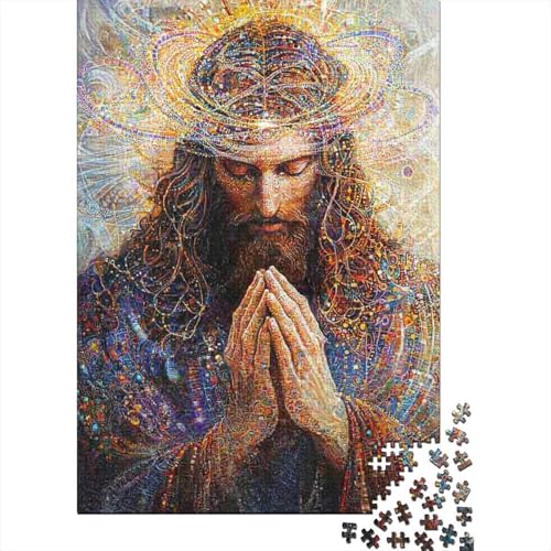 Art Christian Jesus Christliche Geschenke Puzzle Denksportaufgabe 100 Prozent Recycling-Karton Puzzle für Jungen oder Mädchen 70x50cm/1000 Teile von LMYmoney