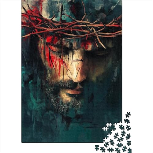 Art Christian Jesus Puzzle für Erwachsene, Lernspiel, Cooles Puzzle für Erwachsene und Kinder, 1000 Teile (75 x 50 cm) von LMYmoney