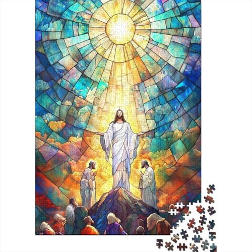 Art Christian Jesus Puzzles für Erwachsene, Familienspaß, Problemlösungspuzzles für Frauen und Männer, 1000 Teile (75 x 50 cm) von LMYmoney