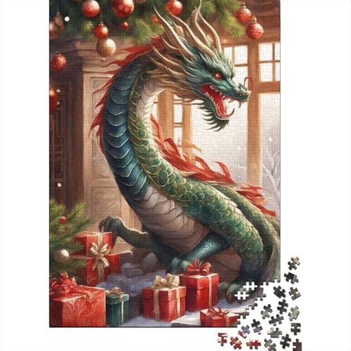 Art Dragon Puzzle, 100% recycelter Karton, 100% recycelter Karton, Puzzle für Jungen oder Mädchen, 1000 Teile (75 x 50 cm) von LMYmoney