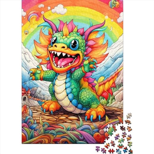 Art Dragon Puzzle 1000 Teile Schwer Puzzle Spielzeug Lernspiel Impossible Herausforderung Spielzeug Für Erwachsene Kinder 1000pcs (38x26cm) von LMYmoney