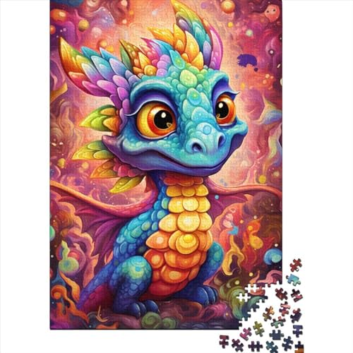 Art Dragon Puzzle 1000-teilige Schwer Puzzle Spielzeug Lernspiel Impossible Herausforderung Spielzeug Für Erwachsene Kinder 1000pcs (75x50cm) von LMYmoney
