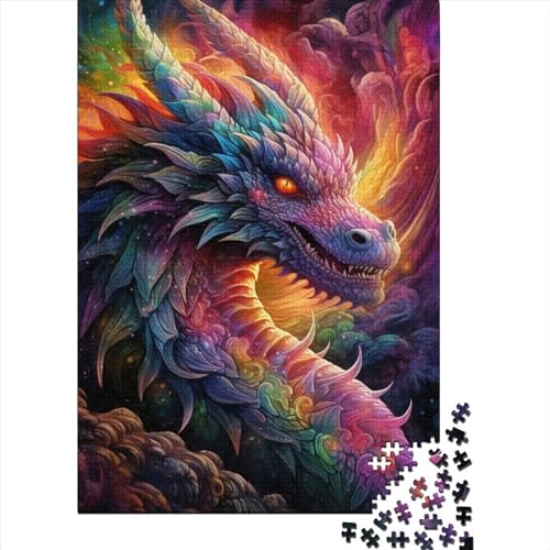 Art Dragon Puzzles 1000 Teile Schwer Puzzle Spielzeug Lernspiel Impossible Herausforderungsspielzeug Für Erwachsene Und Kinder Ab 12 Jahren 1000pcs (38x26cm) von LMYmoney