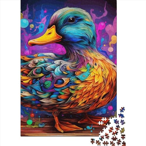 Art Duck Puzzle 1000-teilige Schwer Puzzle Spielzeug Lernspiel Impossible Herausforderungsspielzeug Für Erwachsene Und Kinder Ab 12 Jahren 1000pcs (38x26cm) von LMYmoney