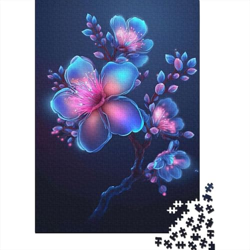 Art Flowers Puzzle 1000 Teile Schwer Puzzle Spielzeug Lernspiel Impossible Herausforderung Spielzeug Für Erwachsene Kinder 1000pcs (38x26cm) von LMYmoney