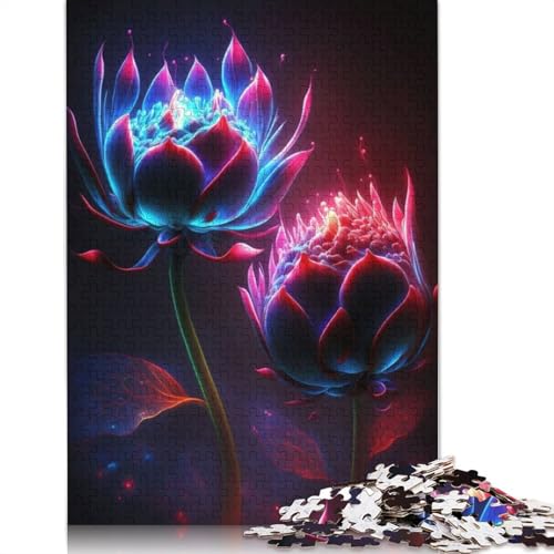 Art Flowers Puzzle 1000 Teile Schwer Puzzle Spielzeug Lernspiel Impossible Herausforderung Spielzeug Für Erwachsene Kinder 1000pcs (75x50cm) von LMYmoney