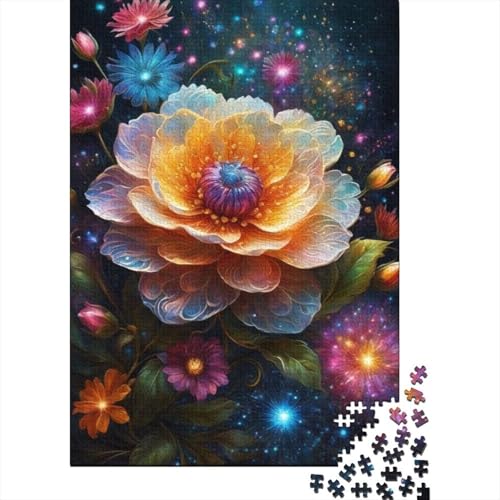 Art Flowers Puzzle 1000 Teile Schwer Puzzle Spielzeug Lernspiel Impossible Herausforderung Spielzeug Für Erwachsene Und Kinder Ab 12 Jahren 1000pcs (38x26cm) von LMYmoney