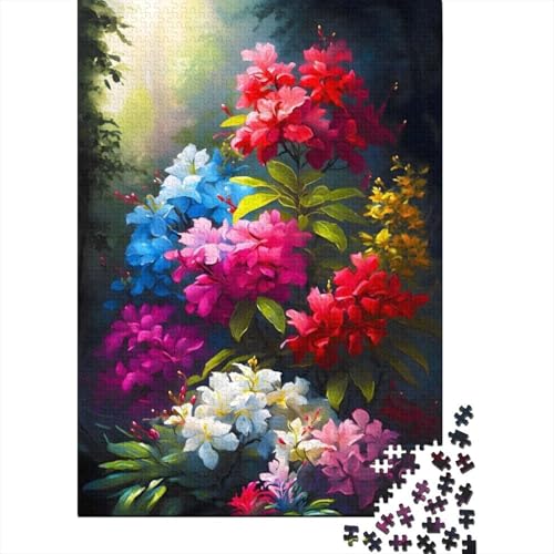 Art Flowers Puzzle 1000 Teile Schwer Puzzle Spielzeug Lernspiel Impossible Herausforderung Spielzeug Für Erwachsene Und Kinder Ab 14 Jahren 1000pcs (38x26cm) von LMYmoney
