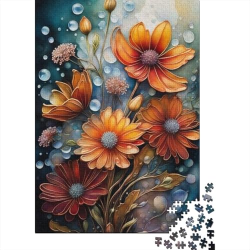 Art Flowers Puzzle 1000 Teile Schwer Puzzle Spielzeug Lernspiel Impossible Herausforderung Spielzeug Für Erwachsene Und Kinder Ab 14 Jahren 1000pcs (38x26cm) von LMYmoney