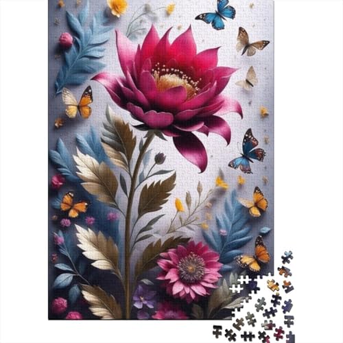 Art Flowers Puzzle 1000 Teile Schwer Puzzle Spielzeug Lernspiel Impossible Herausforderung Spielzeug Für Erwachsene Und Kinder in Bewährter 1000pcs (38x26cm) von LMYmoney