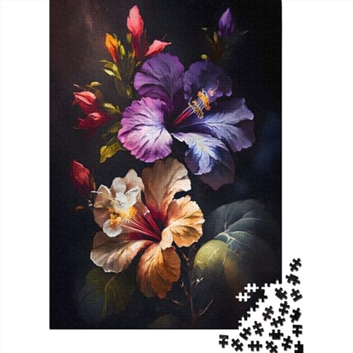 Art Flowers Puzzle 1000 Teile Schwer Puzzle Spielzeug Lernspiel Impossible Herausforderung Spielzeug Für Erwachsene Und Kinder in Bewährter 1000pcs (38x26cm) von LMYmoney