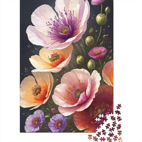 Art Flowers Puzzle 1000 Teile Schwer Puzzle Spielzeug Lernspiel Impossible Herausforderung Spielzeug Für Erwachsene Und Kinder in Bewährter 1000pcs (38x26cm) von LMYmoney