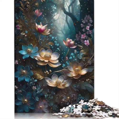 Art Flowers Puzzle 1000 Teile Schwer Puzzle Spielzeug Lernspiel Impossible Herausforderung Spielzeug Für Erwachsene Und Kinder in Bewährter 1000pcs (75x50cm) von LMYmoney