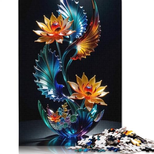 Art Flowers Puzzle 1000 Teile Schwer Puzzle Spielzeug Lernspiel Impossible Herausforderung Spielzeug Für Erwachsene Und Kinder in Bewährter 1000pcs (75x50cm) von LMYmoney