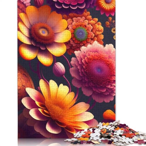 Art Flowers Puzzle 1000 Teile Schwer Puzzle Spielzeug Lernspiel Impossible Herausforderung Spielzeug Für Erwachsene Und Kinder in Bewährter 1000pcs (75x50cm) von LMYmoney