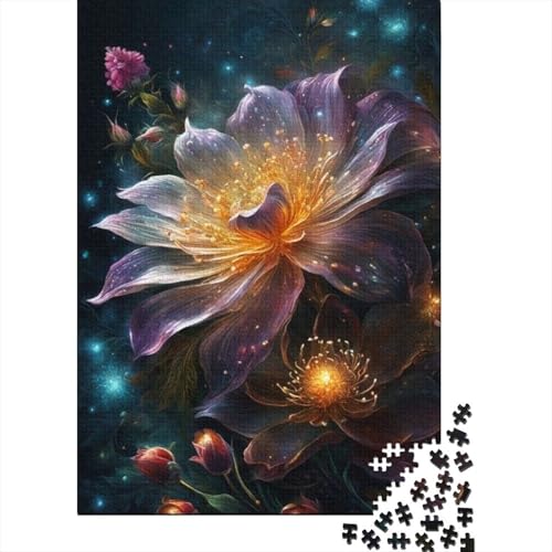Art Flowers Puzzle 1000 Teile Schwer Puzzle Spielzeug Lernspiel Impossible Herausforderungsspielzeug Für Erwachsene Kinder 1000pcs (38x26cm) von LMYmoney