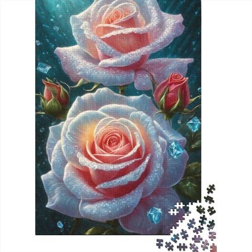 Art Flowers Puzzle 1000 Teile Schwer Puzzle Spielzeug Lernspiel Impossible Herausforderungsspielzeug Für Erwachsene Kinder 1000pcs (38x26cm) von LMYmoney