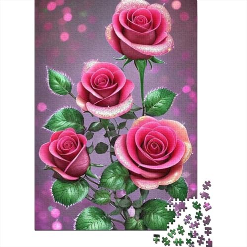 Art Flowers Puzzle 1000 Teile Schwer Puzzle Spielzeug Lernspiel Impossible Herausforderungsspielzeug Für Erwachsene Kinder 1000pcs (38x26cm) von LMYmoney