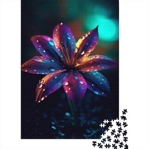 Art Flowers Puzzle 1000 Teile Schwer Puzzle Spielzeug Lernspiel Impossible Herausforderungsspielzeug Für Erwachsene Kinder 1000pcs (38x26cm) von LMYmoney