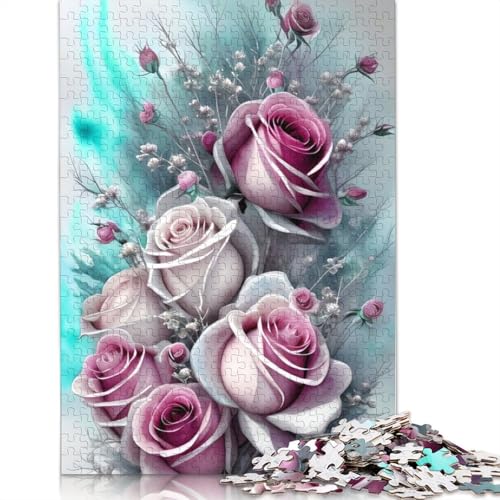 Art Flowers Puzzle 1000 Teile Schwer Puzzle Spielzeug Lernspiel Impossible Herausforderungsspielzeug Für Erwachsene Kinder 1000pcs (75x50cm) von LMYmoney