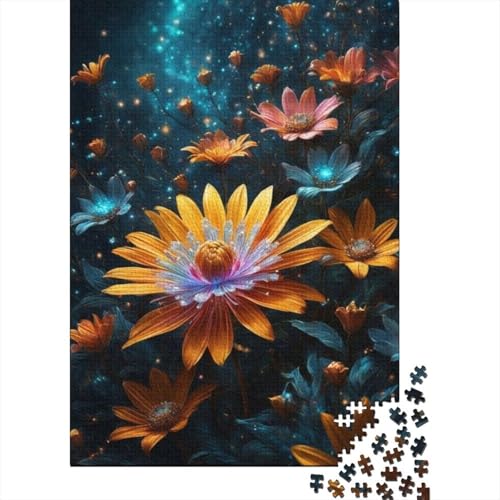 Art Flowers Puzzle 1000 Teile Schwer Puzzle Spielzeug Lernspiel Impossible Herausforderungsspielzeug Für Erwachsene Und Kinder Ab 12 Jahren 1000pcs (38x26cm) von LMYmoney