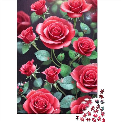 Art Flowers Puzzle 1000 Teile Schwer Puzzle Spielzeug Lernspiel Impossible Herausforderungsspielzeug Für Erwachsene Und Kinder Ab 12 Jahren 1000pcs (38x26cm) von LMYmoney