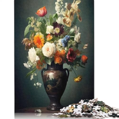 Art Flowers Puzzle 1000 Teile Schwer Puzzle Spielzeug Lernspiel Impossible Herausforderungsspielzeug Für Erwachsene Und Kinder Ab 12 Jahren 1000pcs (75x50cm) von LMYmoney