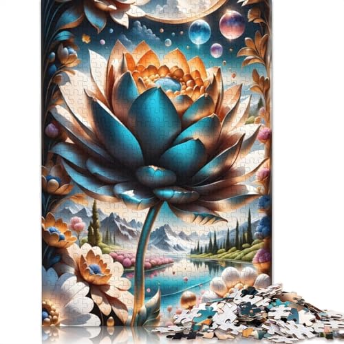 Art Flowers Puzzle 1000 Teile Schwer Puzzle Spielzeug Lernspiel Impossible Herausforderungsspielzeug Für Erwachsene Und Kinder Ab 12 Jahren 1000pcs (75x50cm) von LMYmoney