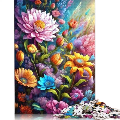 Art Flowers Puzzle 1000 Teile Schwer Puzzle Spielzeug Lernspiel Impossible Herausforderungsspielzeug Für Erwachsene Und Kinder Ab 14 Jahren 1000pcs (75x50cm) von LMYmoney