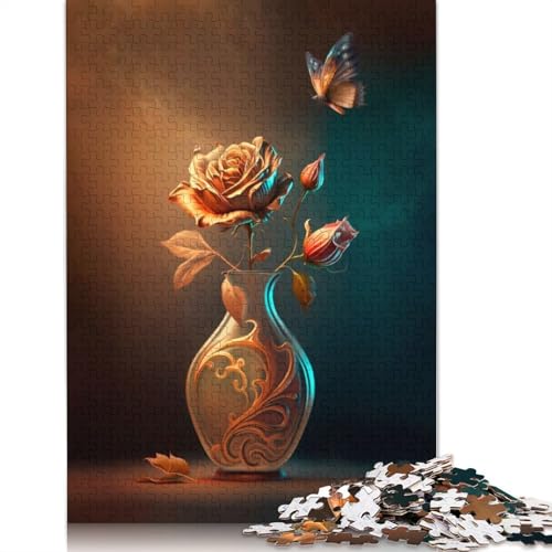 Art Flowers Puzzle 1000 Teile Schwer Puzzle Spielzeug Lernspiel Impossible Herausforderungsspielzeug Für Erwachsene Und Kinder in Bewährter 1000pcs (75x50cm) von LMYmoney