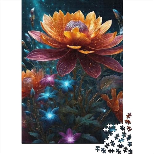 Art Flowers Puzzle 1000 Teile Schwer Puzzle Spielzeug Pädagogisches Spiel Impossible Herausforderung Spielzeug Für Erwachsene Kinder 1000pcs (38x26cm) von LMYmoney