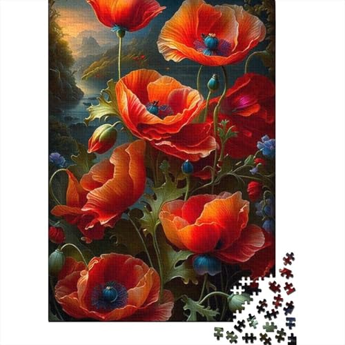 Art Flowers Puzzle 1000 Teile Schwer Puzzle Spielzeug Pädagogisches Spiel Impossible Herausforderung Spielzeug Für Erwachsene Kinder 1000pcs (38x26cm) von LMYmoney