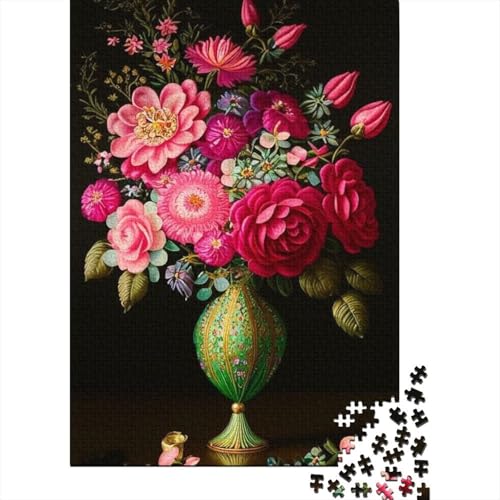 Art Flowers Puzzle 1000 Teile Schwer Puzzle Spielzeug Pädagogisches Spiel Impossible Herausforderung Spielzeug Für Erwachsene Kinder 1000pcs (38x26cm) von LMYmoney