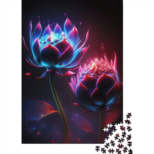 Art Flowers Puzzle 1000 Teile Schwer Puzzle Spielzeug Pädagogisches Spiel Impossible Herausforderung Spielzeug Für Erwachsene Kinder 1000pcs (38x26cm) von LMYmoney