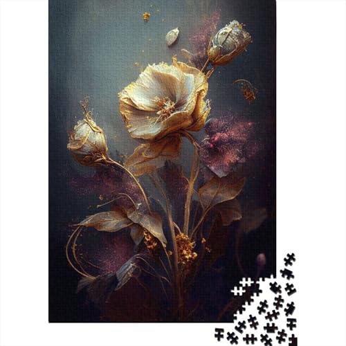 Art Flowers Puzzle 1000 Teile Schwer Puzzle Spielzeug Pädagogisches Spiel Impossible Herausforderung Spielzeug Für Erwachsene Kinder 1000pcs (38x26cm) von LMYmoney