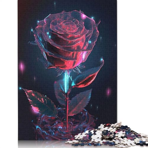 Art Flowers Puzzle 1000 Teile Schwer Puzzle Spielzeug Pädagogisches Spiel Impossible Herausforderung Spielzeug Für Erwachsene Kinder 1000pcs (75x50cm) von LMYmoney