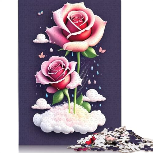 Art Flowers Puzzle 1000 Teile Schwer Puzzle Spielzeug Pädagogisches Spiel Impossible Herausforderung Spielzeug Für Erwachsene Kinder 1000pcs (75x50cm) von LMYmoney