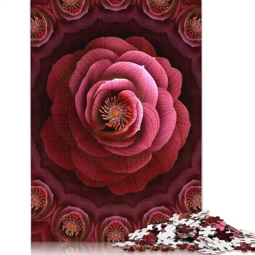 Art Flowers Puzzle 1000 Teile Schwer Puzzle Spielzeug Pädagogisches Spiel Impossible Herausforderung Spielzeug Für Erwachsene Kinder 1000pcs (75x50cm) von LMYmoney