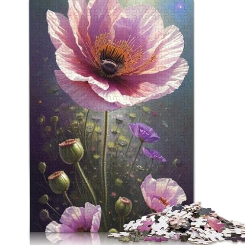 Art Flowers Puzzle 1000 Teile Schwer Puzzle Spielzeug Pädagogisches Spiel Impossible Herausforderung Spielzeug Für Erwachsene Kinder 1000pcs (75x50cm) von LMYmoney