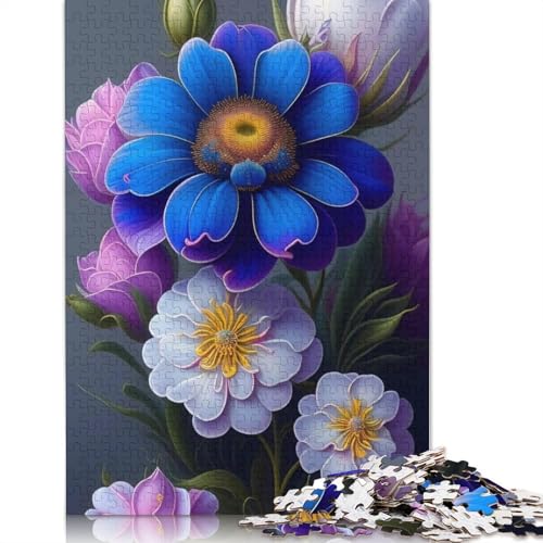 Art Flowers Puzzle 1000 Teile Schwer Puzzle Spielzeug Pädagogisches Spiel Impossible Herausforderung Spielzeug Für Erwachsene Kinder 1000pcs (75x50cm) von LMYmoney