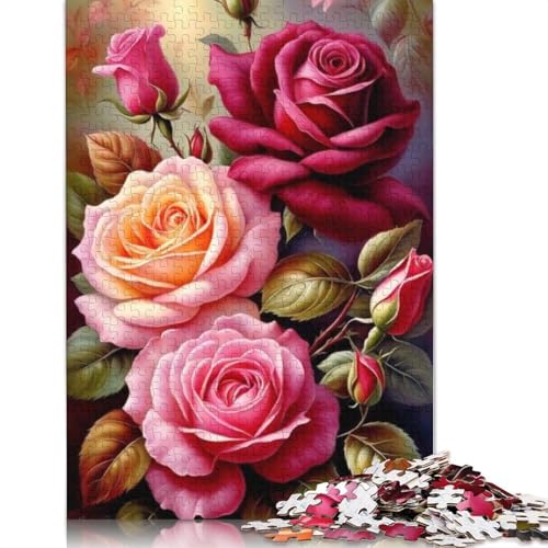 Art Flowers Puzzle 1000 Teile Schwer Puzzle Spielzeug Pädagogisches Spiel Impossible Herausforderung Spielzeug Für Erwachsene Und Kinder in Bewährter 1000pcs (75x50cm) von LMYmoney