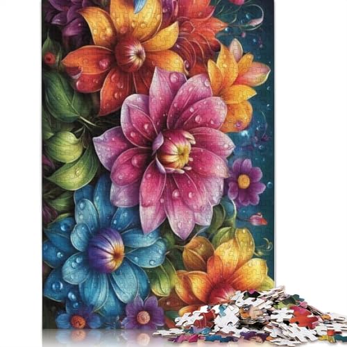 Art Flowers Puzzle 1000 Teile Schwer Puzzle Spielzeug Pädagogisches Spiel Impossible Herausforderung Spielzeug Für Erwachsene Und Kinder in Bewährter 1000pcs (75x50cm) von LMYmoney