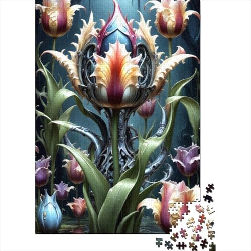 Art Flowers Puzzle 1000 Teile Schwer Puzzle Spielzeug Pädagogisches Spiel Impossible Herausforderungsspielzeug Für Erwachsene Kinder 1000pcs (38x26cm) von LMYmoney