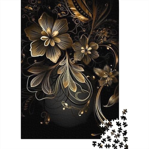 Art Flowers Puzzle 1000 Teile Schwer Puzzle Spielzeug Pädagogisches Spiel Impossible Herausforderungsspielzeug Für Erwachsene Kinder 1000pcs (38x26cm) von LMYmoney