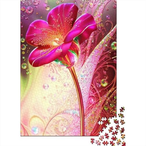 Art Flowers Puzzle 1000 Teile Schwer Puzzle Spielzeug Pädagogisches Spiel Impossible Herausforderungsspielzeug Für Erwachsene Kinder 1000pcs (38x26cm) von LMYmoney